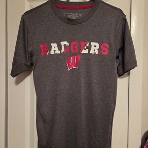 Campus Heritage Gray and Red Badgers Tee